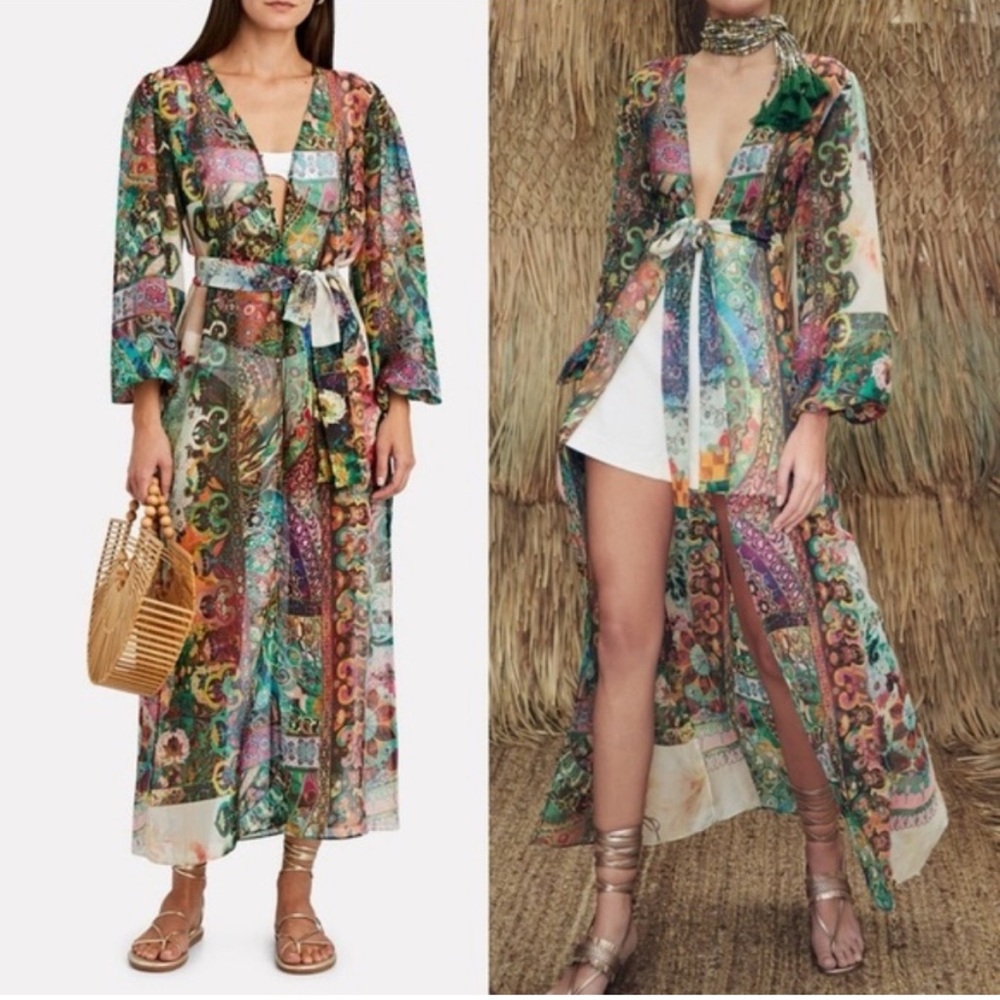 Alexis Colorful Sheer Long Kimono